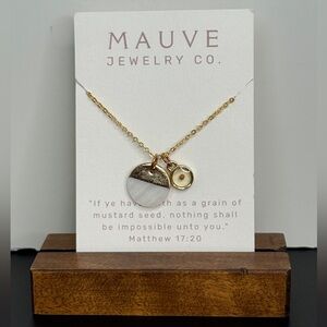 🚨3 for $16🚨 MAUVE JEWELRY CO. - Gold Dipped Mustard Seed Necklace.